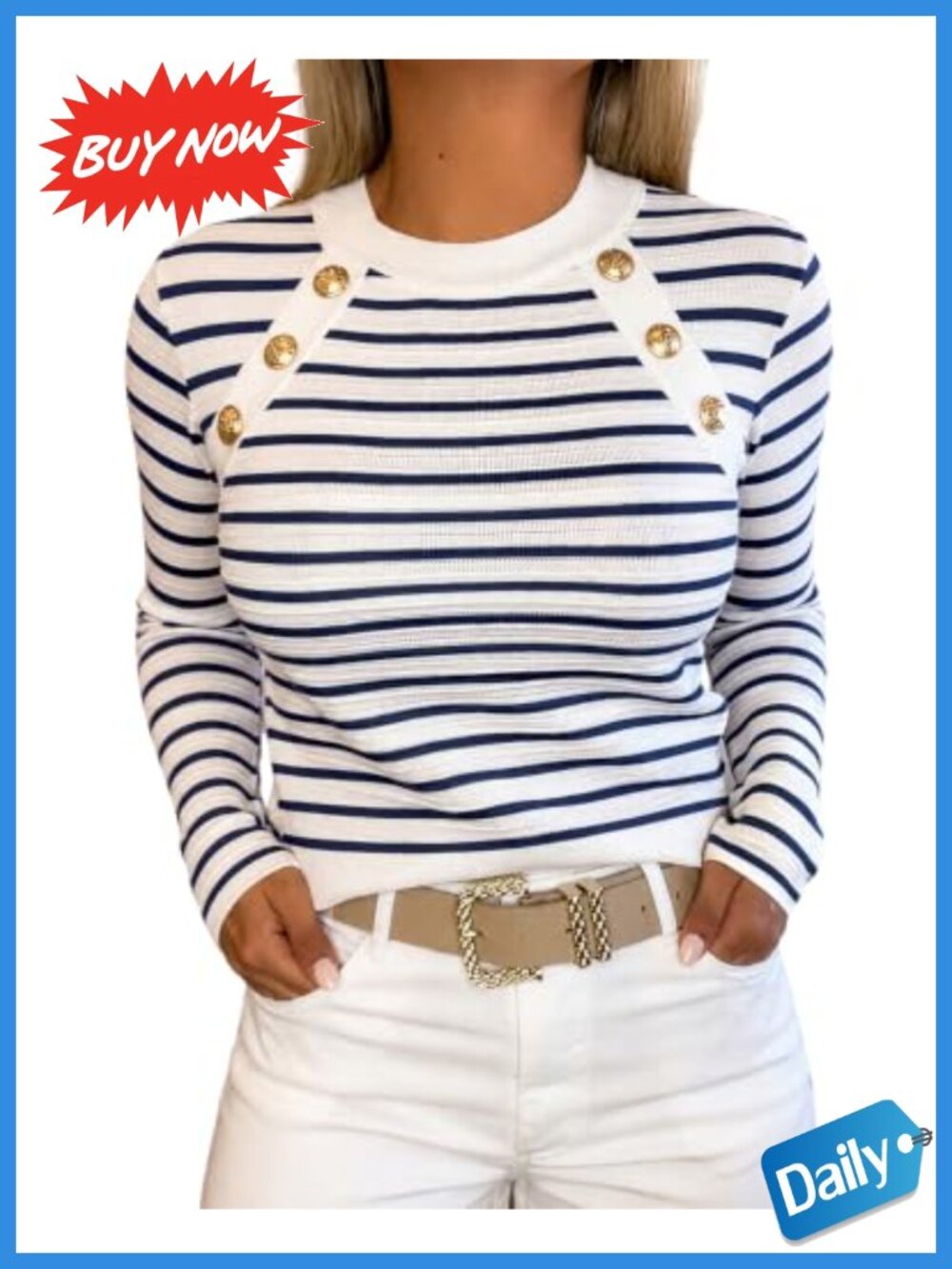 Women's Crewneck Striped Sweater Pullover 100% Viscose Business Casual